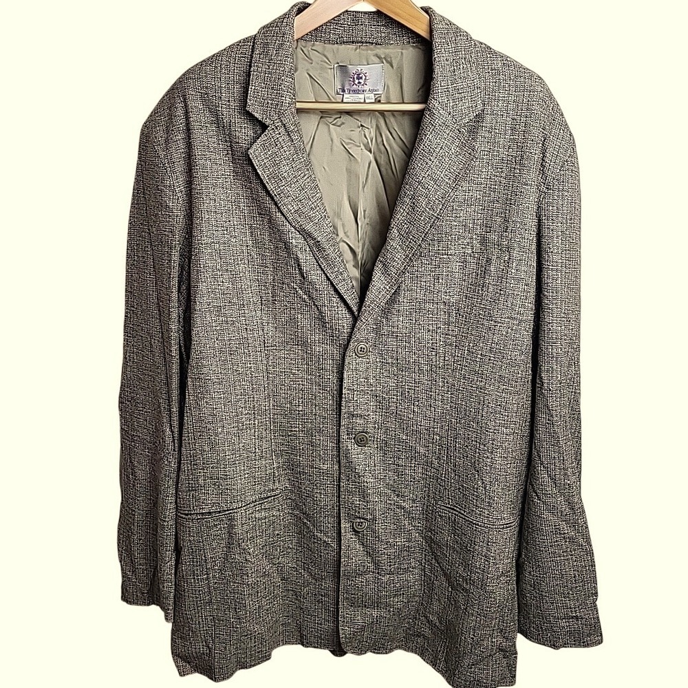The Territory Ahead XXLL Mens Brown 100% Silk Knit Blazer Sport Coat‎ Jacket
